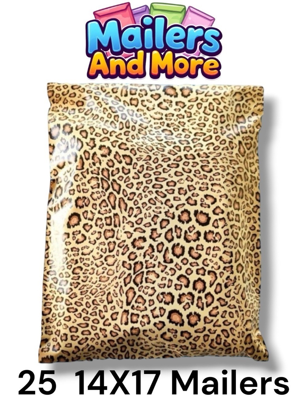 25 14X17 Poly Mailers Leopard Shipping Envelopes PRICE IS FIRM - Picture 1 of 11